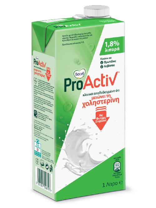 Product Page, Becel ProActiv με ημιαποβουτυρωμένο γάλα (1,8% λιπαρά)